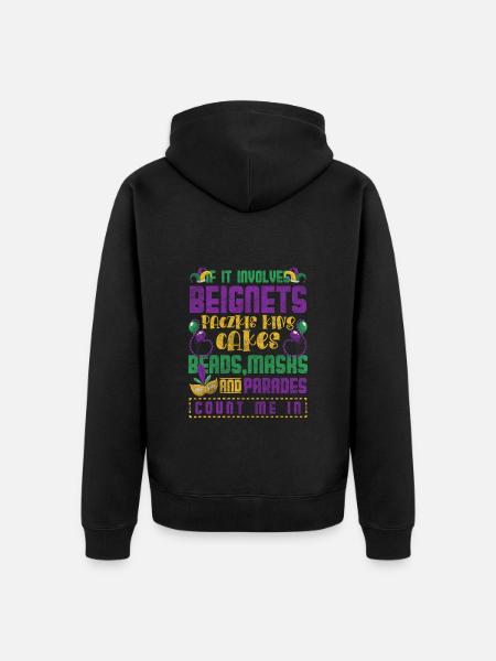 Mardi Gras Party Event - Unisex Premium Organic Zip Hoodie - black