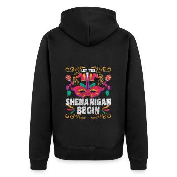 Carnival Celebration Event - Unisex Premium Organic Zip Hoodie - black - Back - Nico (187cm)