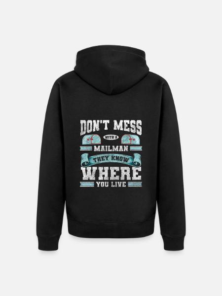 Postman Delivery Postman Messenger - Unisex Premium Organic Zip Hoodie - black