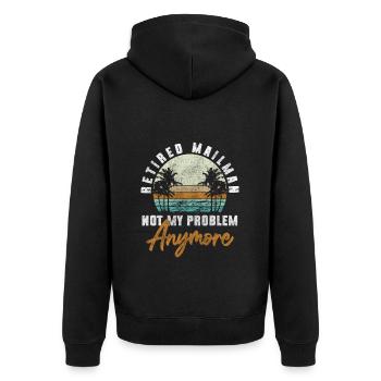 Postman Postman Express - Unisex Premium Organic Zip Hoodie - black - Back - Nico (187cm)