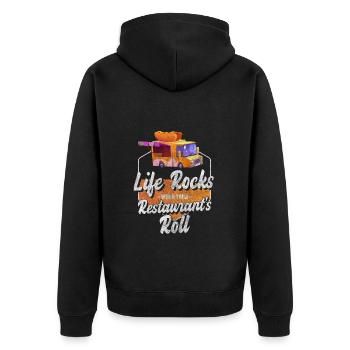 Food truck, food food truck de rue - Veste à capuche bio Premium Unisexe - noir - Dos - Nico (187cm)