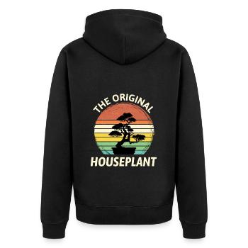 Japanischer Bonsai Gärtner Baum Sammler Gartenarbeit - Unisex Premium Bio Zip Hoodie - Schwarz - Hinten - Nico (187cm)