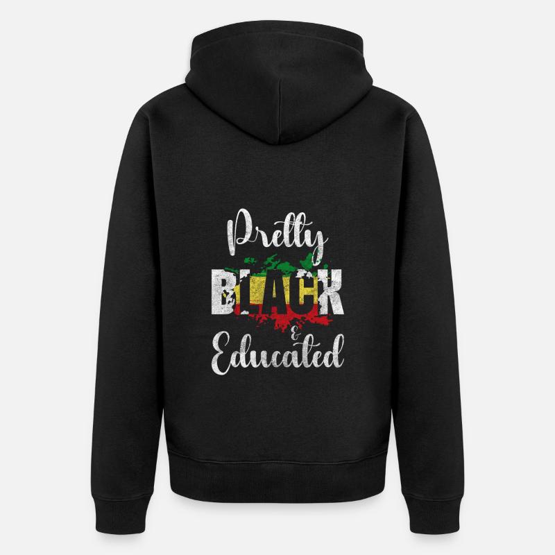 Afrique Serengeti Conservation Éléphant - Veste à capuche bio Premium Unisexe - noir
