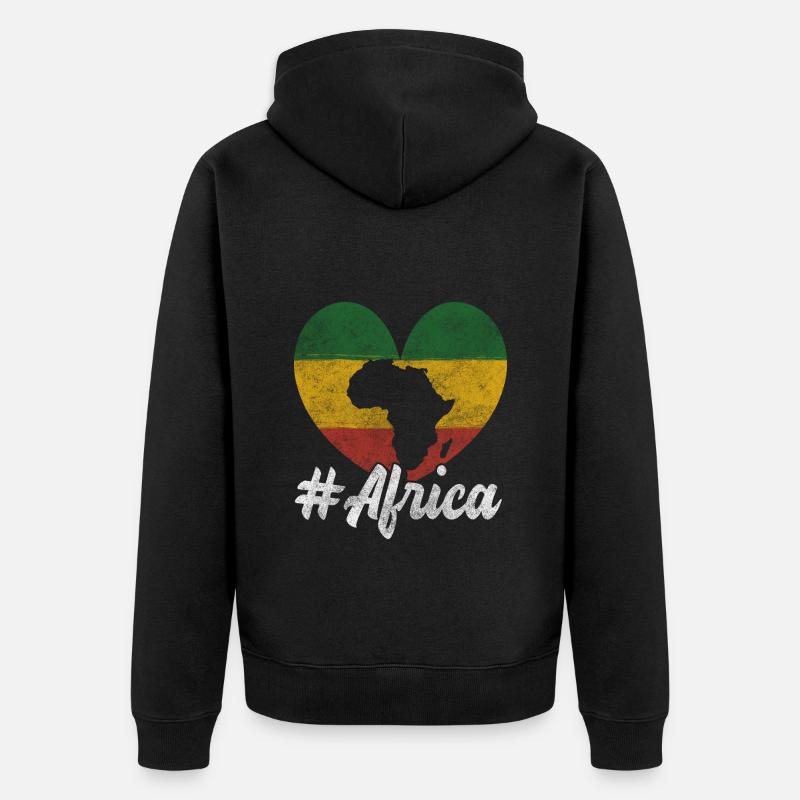Afrique Nature Africains - Veste à capuche bio Premium Unisexe - noir