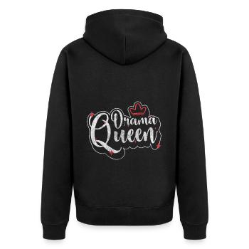 Crown Spotlight - Unisex Premium Organic Zip Hoodie - black - Back - Nico (187cm)