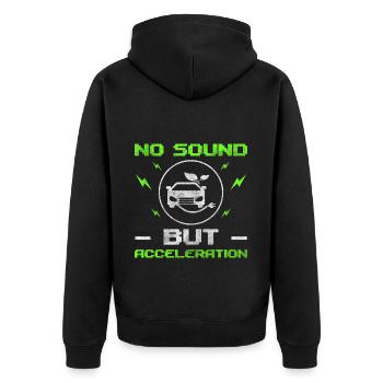 Electric Car Vehicle Modern - Unisex Premium Organic Zip Hoodie - black - Back - Nico (187cm)
