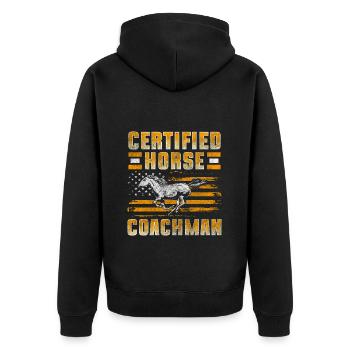 Carter Horse Horsepower Cavalier - Veste à capuche bio Premium Unisexe - noir - Dos - Nico (187cm)