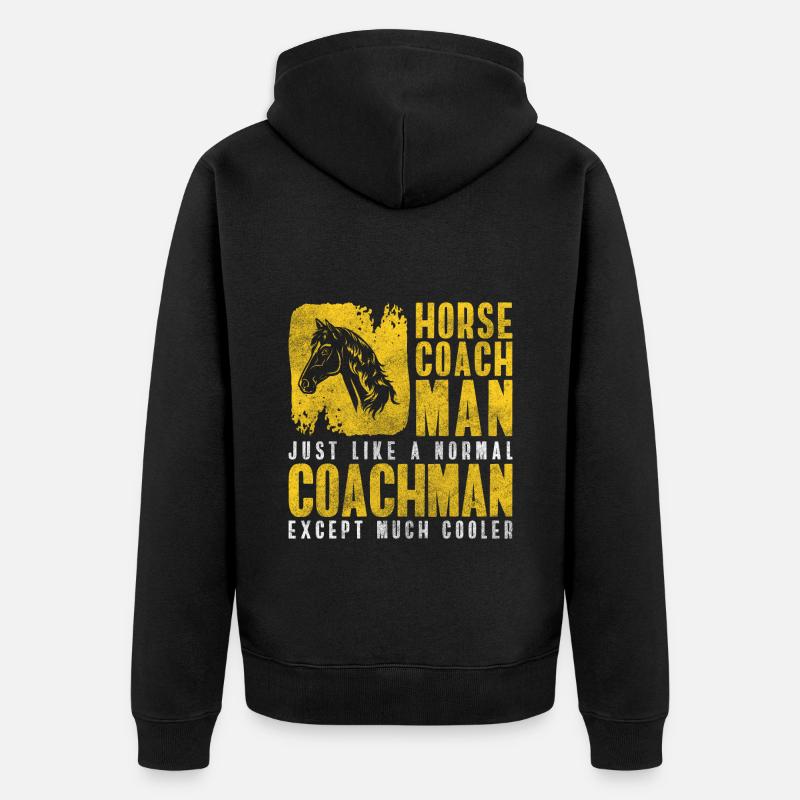 Balade en calèche Cavalier invité - Veste à capuche bio Premium Unisexe - noir