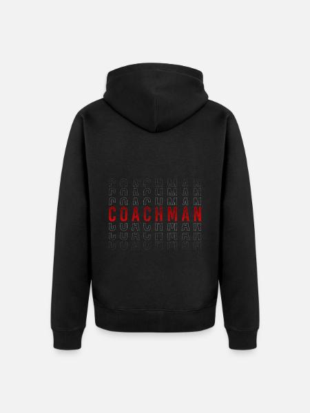 Pferdekutscher Reiten Gast Retro - Unisex Premium Bio Zip Hoodie - Schwarz