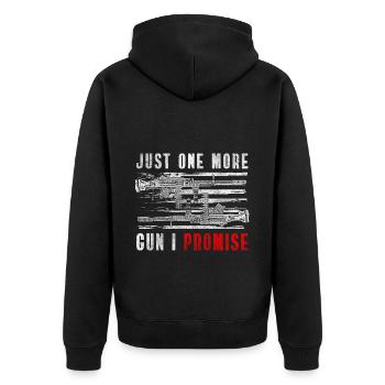 Weapon Sport Shooter Ammunition Shooting Sports - Unisex Premium Organic Zip Hoodie - black - Back - Nico (187cm)