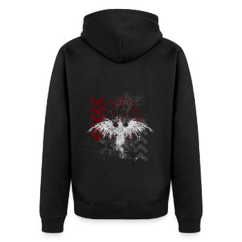 Trash Polka Crâne Dur - Veste à capuche bio Premium Unisexe - noir - Dos - Nico (187cm)
