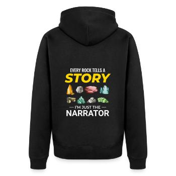 Rock Hound Collecting Collector Geology Geologist - Unisex Premium Organic Zip Hoodie - black - Back - Nico (187cm)