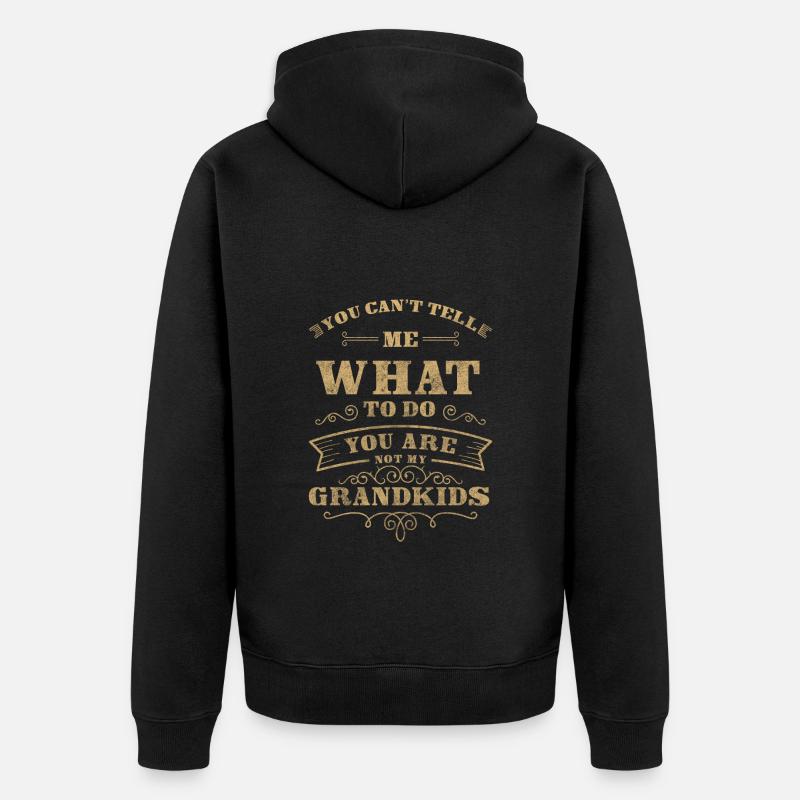 Großeltern Eltern Liebe Großmutter - Unisex Premium Bio Zip Hoodie - Schwarz