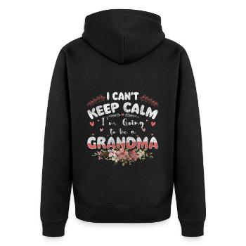 Opa Enkel Familie Großvater - Unisex Premium Bio Zip Hoodie - Schwarz - Hinten - Nico (187cm)