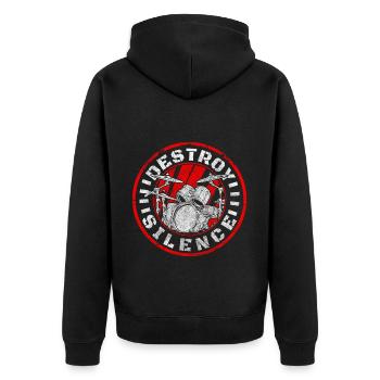 Rock Music Band Guitar Rock and Roll - Unisex Premium Organic Zip Hoodie - black - Back - Nico (187cm)