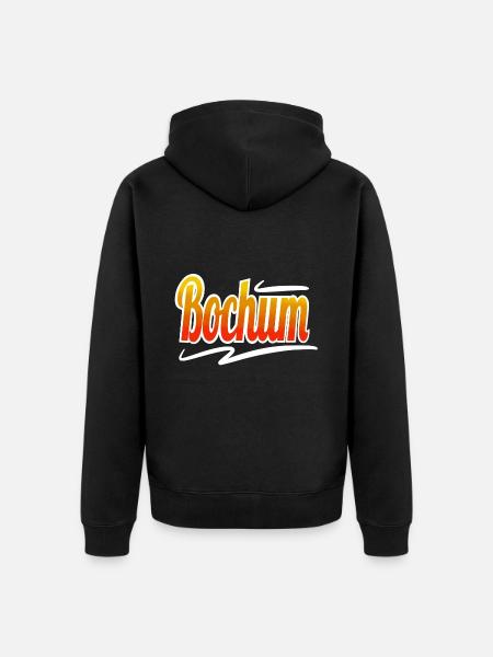 Bochum - Unisex Premium Organic Zip Hoodie - black