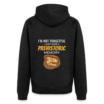 Fossil Hunting Paleontology Collector Geology - Unisex Premium Organic Zip Hoodie - black - Back - Nico (187cm)
