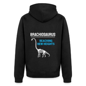 Brachiosaure dinosaure dinosaure chasse aux fossiles chasseur - Veste à capuche bio Premium Unisexe - noir - Dos - Nico (187cm)