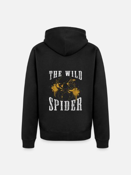 Spider web, arachnids, poison, fear - Unisex Premium Organic Zip Hoodie - black