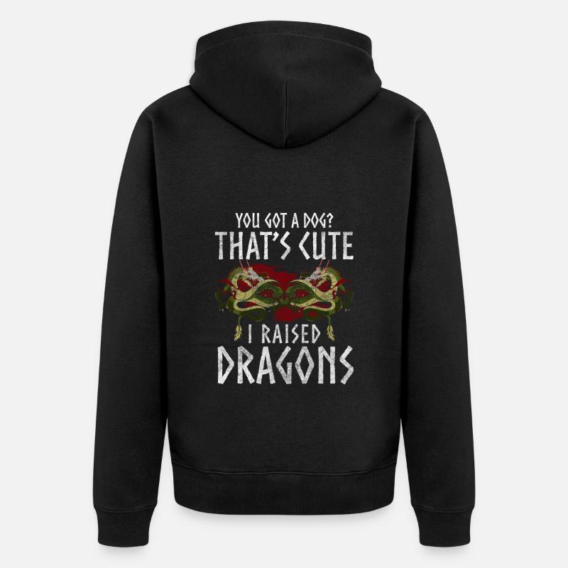 Fire Mythical Creature Creature - Unisex Premium Organic Zip Hoodie - black