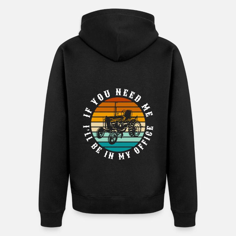 Vache de ferme agricole - Veste à capuche bio Premium Unisexe - noir