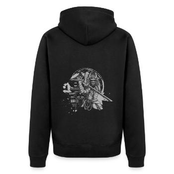 Mythologie du dragon d’Asie - Veste à capuche bio Premium Unisexe - noir - Dos - Nico (187cm)
