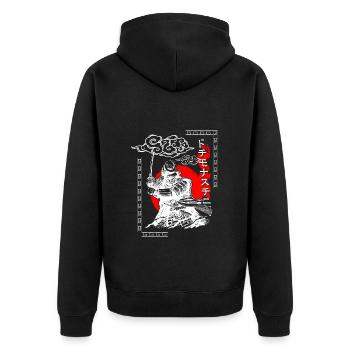 Asia mythical creatures say mythical - Unisex Premium Organic Zip Hoodie - black - Back - Nico (187cm)