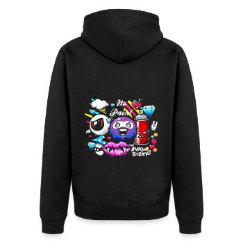 Pulvérisateur de graffitis Boombox - Veste à capuche bio Premium Unisexe - noir - Dos - Nico (187cm)