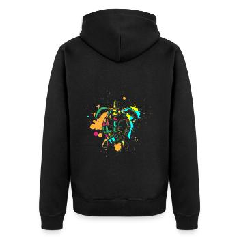 Eau de mer Mignon - Veste à capuche bio Premium Unisexe - noir - Dos - Nico (187cm)
