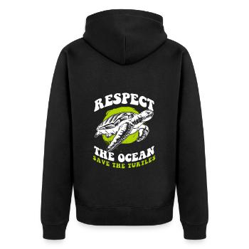 Bien-être des animaux marins Conservation des espèces d’aquarium - Veste à capuche bio Premium Unisexe - noir - Dos - Nico (187cm)