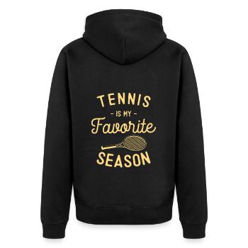 Joueur de tennis As du coup droit - Veste à capuche bio Premium Unisexe - noir - Dos - Nico (187cm)
