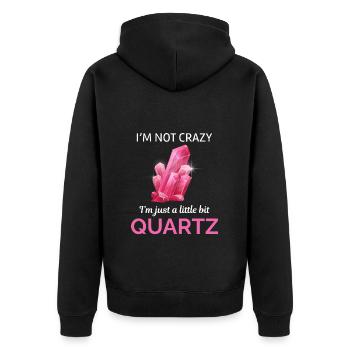Crystal Collecting Rock Hunting Mineral Collector - Unisex Premium Organic Zip Hoodie - black - Back - Nico (187cm)