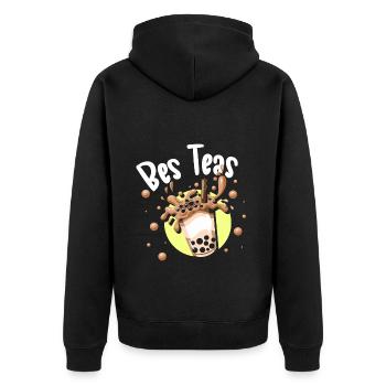 Kawaii Drink Boules Sucrées - Veste à capuche bio Premium Unisexe - noir - Dos - Nico (187cm)