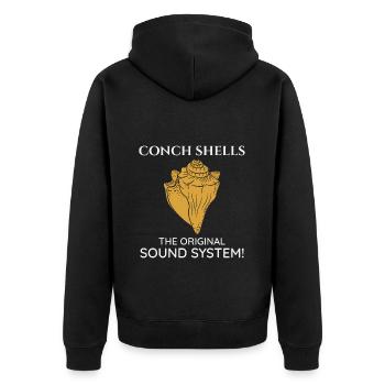 Muschel Muschel Sammler Beachcomber Muschel - Unisex Premium Bio Zip Hoodie - Schwarz - Hinten - Nico (187cm)