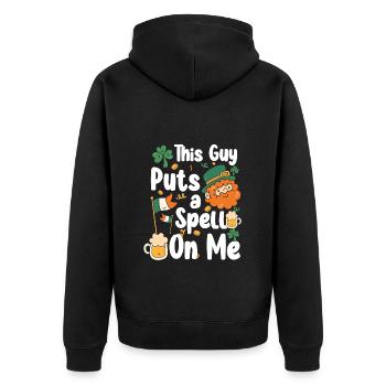 Circuit irlandais de la Saint-Patrick en Irlande - Veste à capuche bio Premium Unisexe - noir - Dos - Nico (187cm)