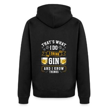 Alcool Party Buveur Jeu à boire - Veste à capuche bio Premium Unisexe - noir - Dos - Nico (187cm)