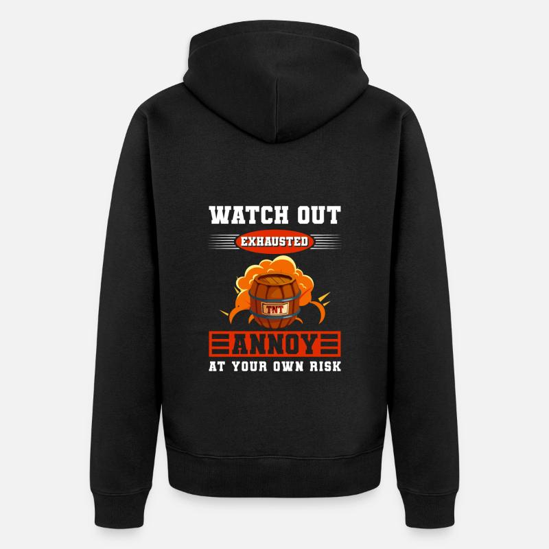 Pyro Highlight Stadion - Unisex Premium Bio Zip Hoodie - Schwarz