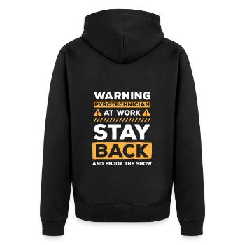 Pyrotechnics Highlight Football Fireworks - Unisex Premium Organic Zip Hoodie - black - Back - Nico (187cm)