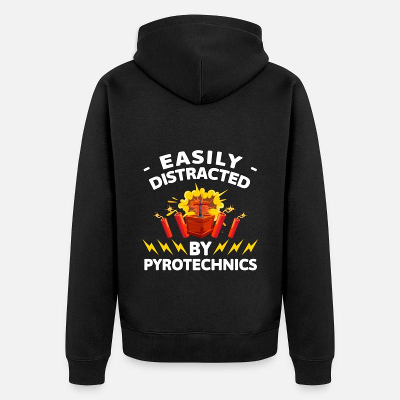 Point culminant de la pyrotechnie - Veste à capuche bio Premium Unisexe - noir
