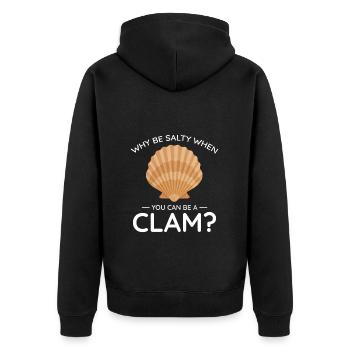 Muschelschalen Sammler Beachcomber Beach - Unisex Premium Bio Zip Hoodie - Schwarz - Hinten - Nico (187cm)