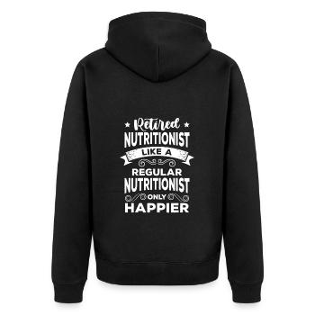 Nutrition Fitness Gym Dream Figure - Unisex Premium Organic Zip Hoodie - black - Back - Nico (187cm)