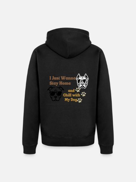 Wir lieben Hunde - Unisex Premium Bio Zip Hoodie - Schwarz