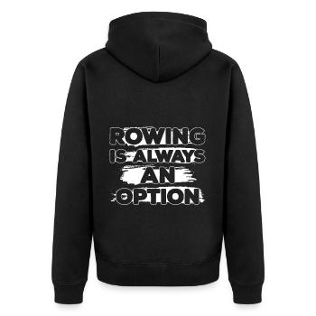 Rowing Machine Workout Endurance Resistance - Unisex Premium Organic Zip Hoodie - black - Back - Nico (187cm)
