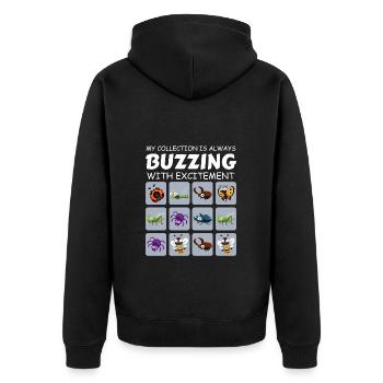 Insect Collector Entomology Entomologist Bug Lover - Unisex Premium Organic Zip Hoodie - black - Back - Nico (187cm)