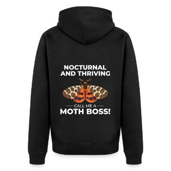 Papillon de nuit Animal Insect Collectionneur Entomologie - Veste à capuche bio Premium Unisexe - noir - Dos - Nico (187cm)