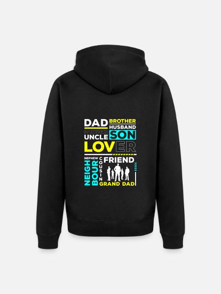 Men Role Model Boyfriend Gift - Unisex Premium Organic Zip Hoodie - black