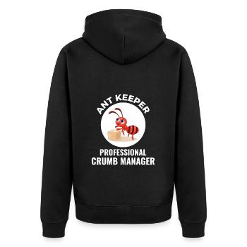 Ameisenhalter Ameisenliebhaber Entomologe Insektensammler - Unisex Premium Bio Zip Hoodie - Schwarz - Hinten - Nico (187cm)