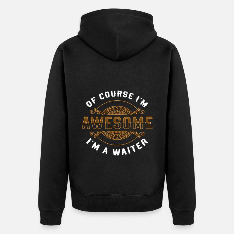Serveuse Pub Table de pourboire - Veste à capuche bio Premium Unisexe - noir