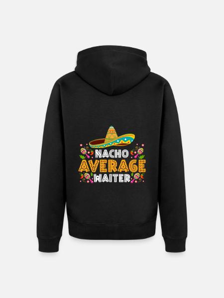 Waitress Restaurant Party - Unisex Premium Organic Zip Hoodie - black