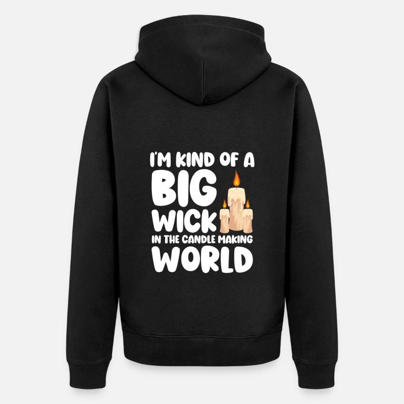 Bougie Date Chaleur Passion - Veste à capuche bio Premium Unisexe - noir
